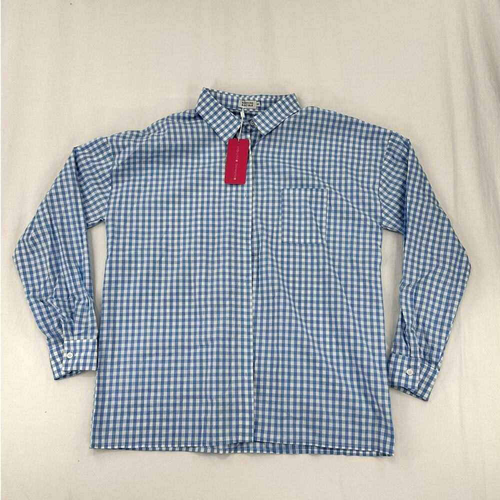 Blue & White Beginning Boutique Button Up Shirt